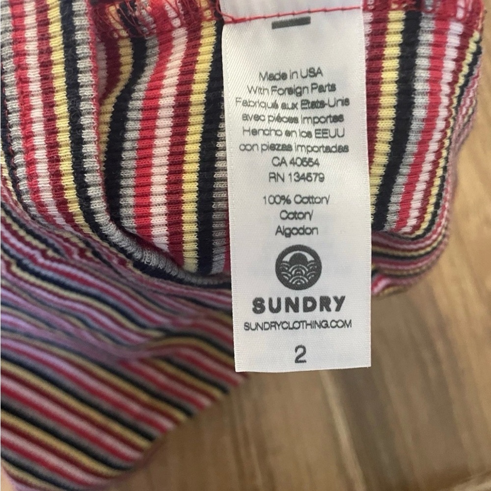 Sundry Multicolor Striped Racerback Maxi Dress - Picture 4 of 4